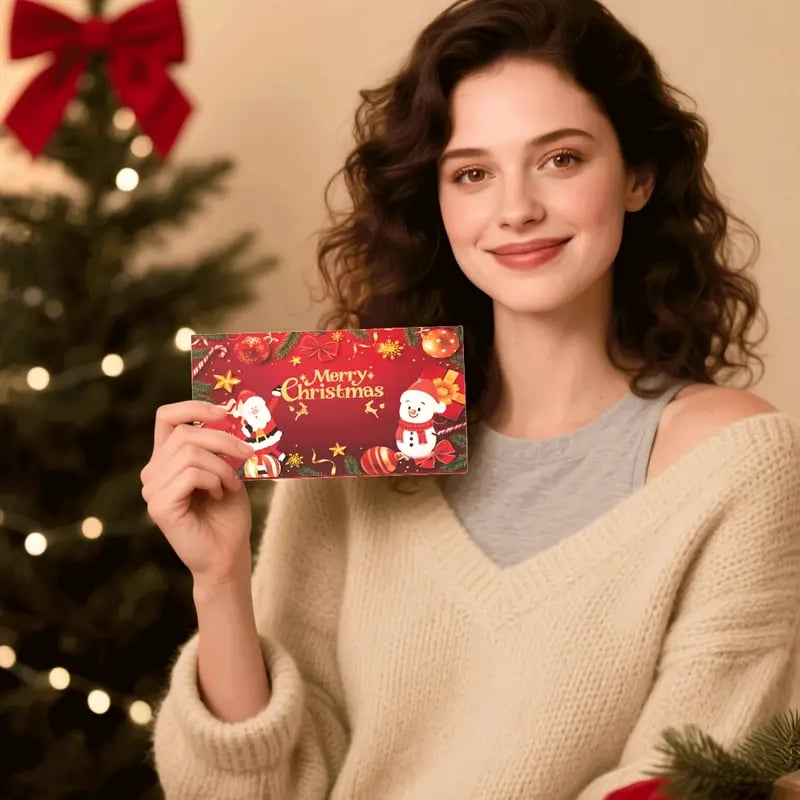 🎁 Foldable Surprise Christmas Cash Gift Envelope – Pop-Up Holiday Money Holder ✨