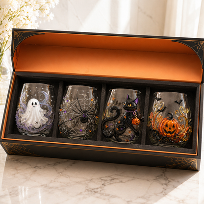 🎃 3D Halloween Glassware Set – Spooky Sips & Party Vibes