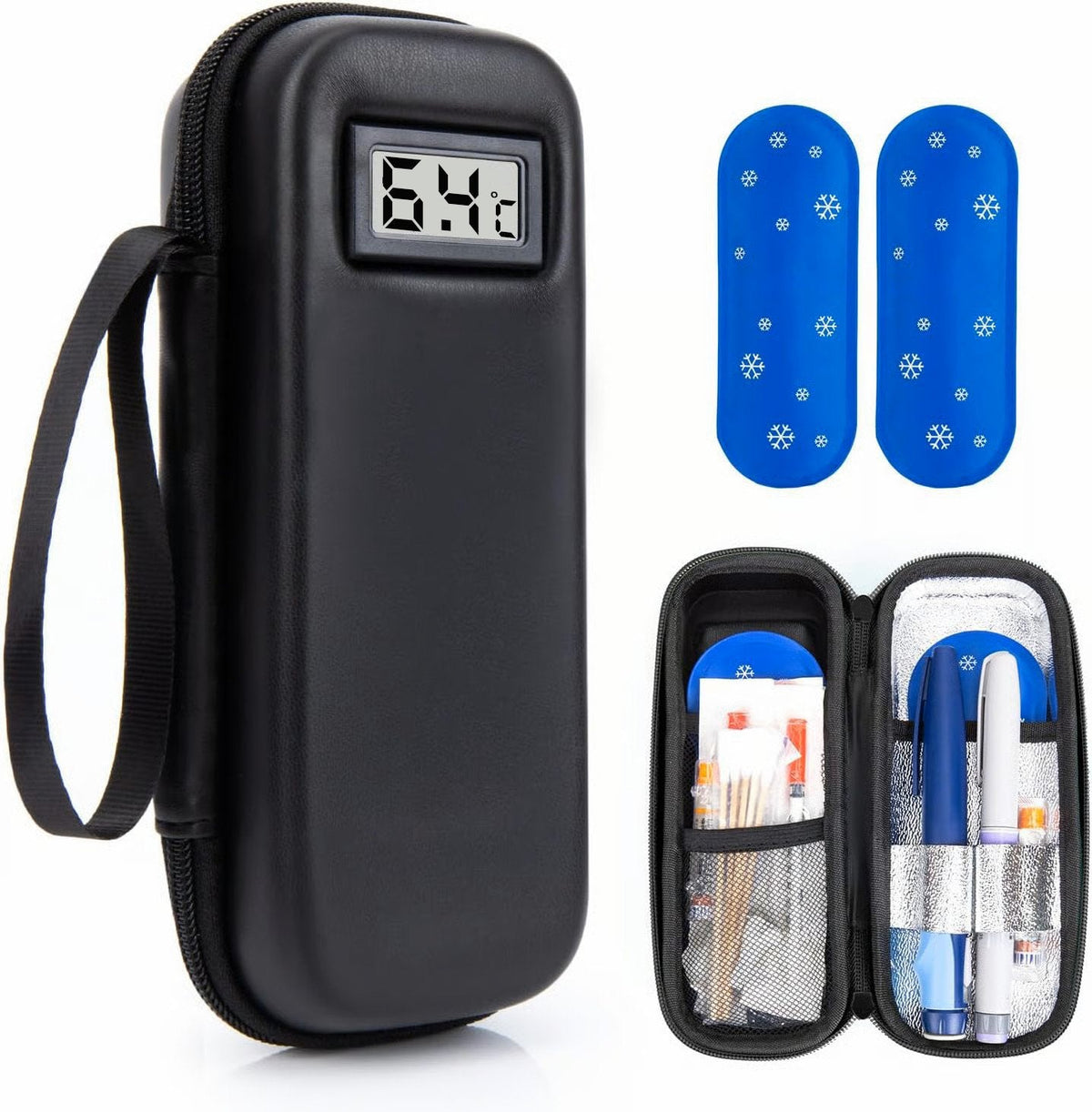 💉 Insulin Cooler Travel Case - Portable Medication Organizer with Temp Display 🌡️