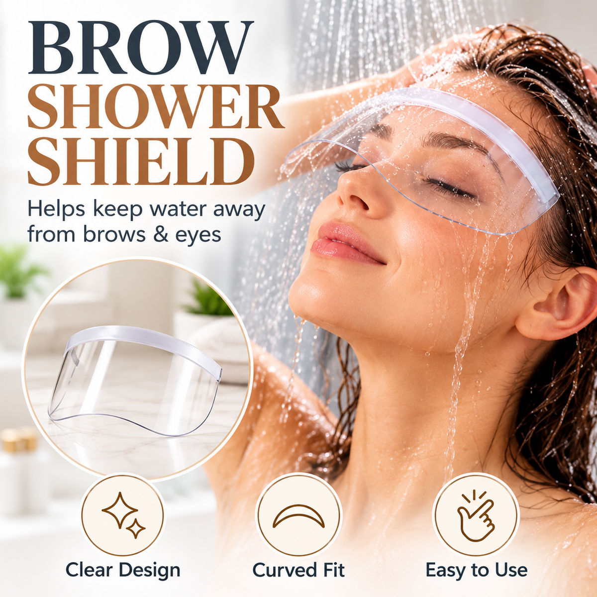 ✨Buy 1 Get 1 Free 👁️25-Pack Lash Extension Shower Shields – Clear Peel & Stick Splash Protectors🚿
