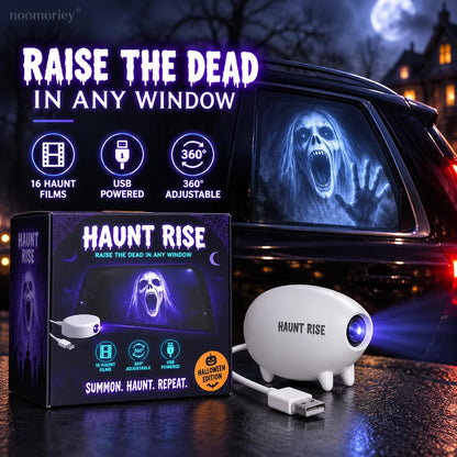 🎃 👻 Haunt Rise Halloween Window Projector-360° Adjustable Stand for Home Decor 🎃