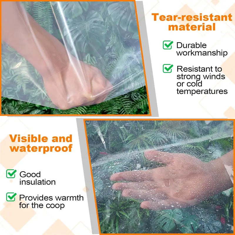 🌧️ 50% OFF Clear Waterproof Tarp – Heavy Duty Outdoor Weather Protection Cover