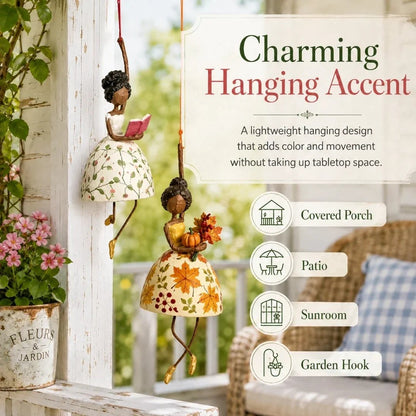 💃 Whimsical Dancing Lady Hanging Ornament – Charming Floral Home Decor 🌸