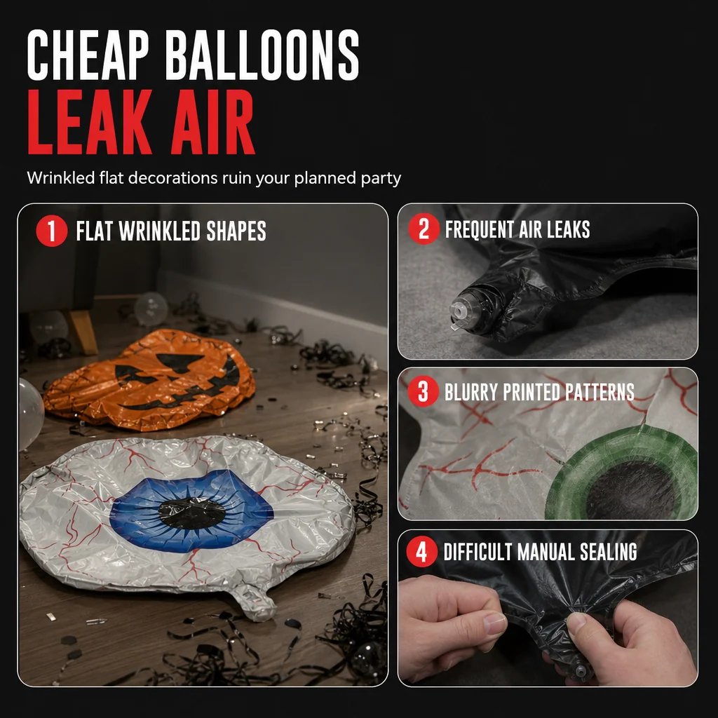 🔥HOT SALE 49% OFF🎃 Giant 22' 4D Eyeball Balloons | Creepy Halloween Party Decorations for Spooky Home & Garden