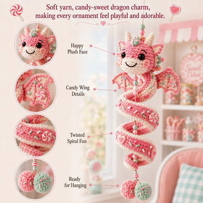 ⏳ Last Day 49% OFF – 🐉 DIY Dragon Spiral Hanging Ornament Crochet Kit ✨