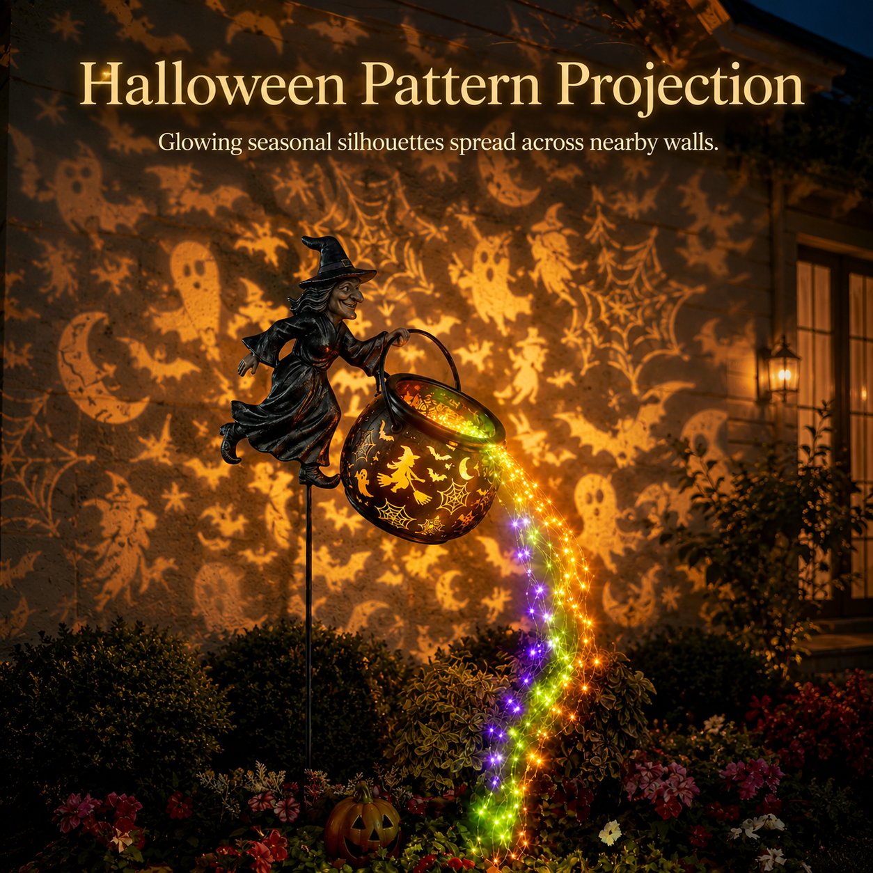 🌟2026 NEW HOT SALE 49% OFF🎃 Halloween Witch Cauldron Cascading Garden Light 🔮