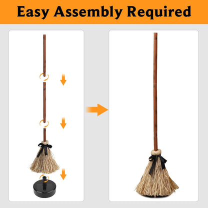 💥Halloween Sale 50% OFF🧙‍♀️Magic Floating Witch Broom™ 🧹 | Animated Sound-Activated Halloween Prop 🎃