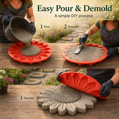 💥 LAST DAY 50% OFF - 🌻 Reusable Sunflower Stepping Stone Mold