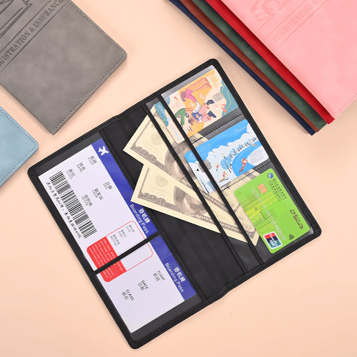 🚗 PU Leather Car Document Organizer – Keep Registration & Insurance Cards Neat ✨