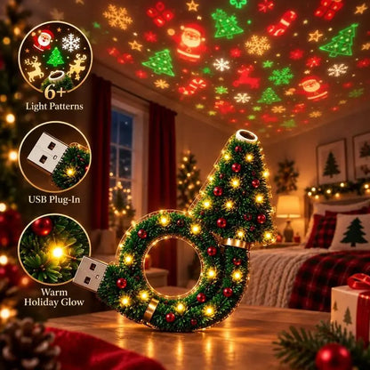 🎄 50% OFF Christmas Projector Night Light ✨ USB Holiday Wall Projector