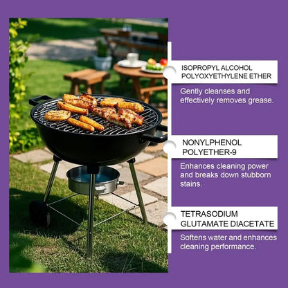 🔥 BBQ Grill Cleaner Spray – Grease & Grime Remover For Post-Cookout Cleanup ✨