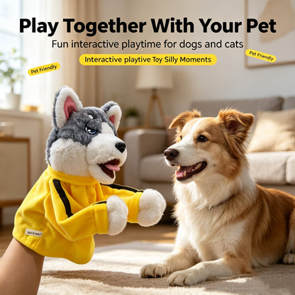 🐾 Interactive Boxing Husky Hand Puppet with Punching Sound Effects 🔥