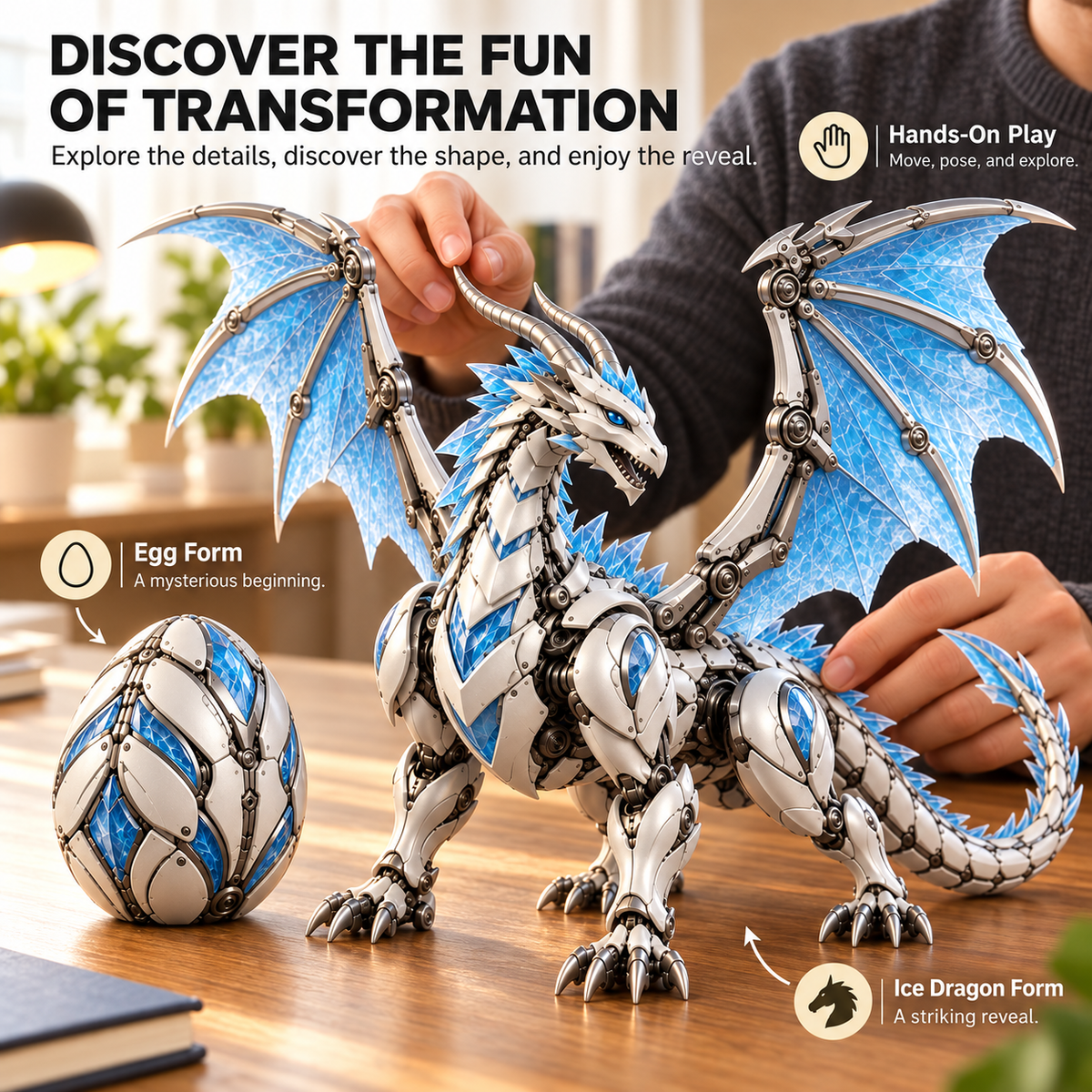 🥚✨ Mythic Beasts 2-in-1 Transforming Egg Figures – Magical Fantasy Creature Toys