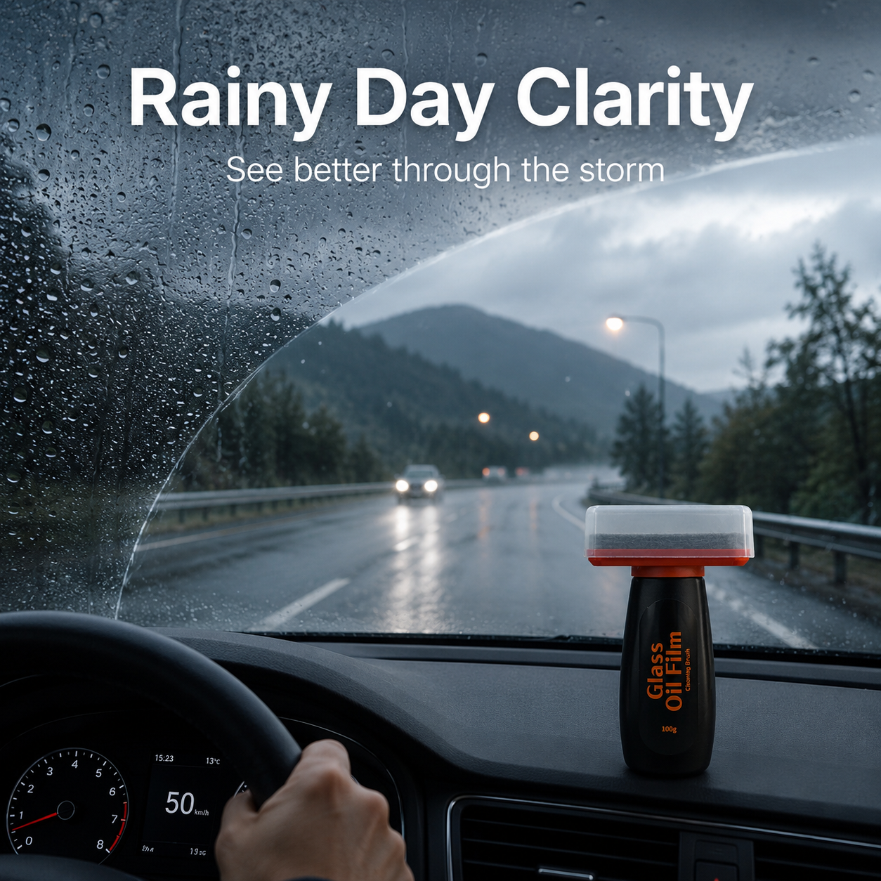 New Glass Film Remover: Cleaning Solution with Coating Remover Paste and Sponge Brush