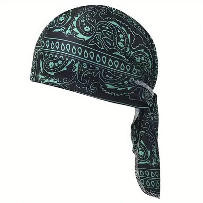 Cooling Headscarf and Helmet Set, Motorcycle Pirate-Style Headscarf Helmet Liner, Stretchy and Snug Fit