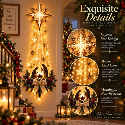 🔥Buy 2 Get 20% OFF🔥✝️ Bethlehem Star of Faith™ – Lighted Nativity Wall Decor✝️✝️