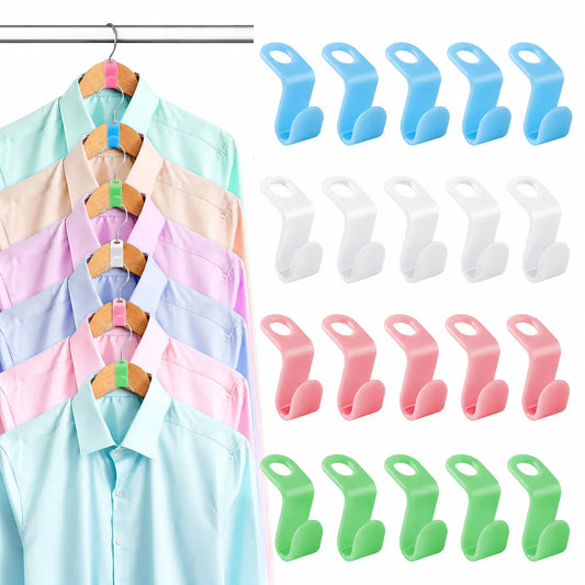 ✨ 100PCS Space-Saving Hanger Hooks – Maximize Your Closet Space in Seconds!