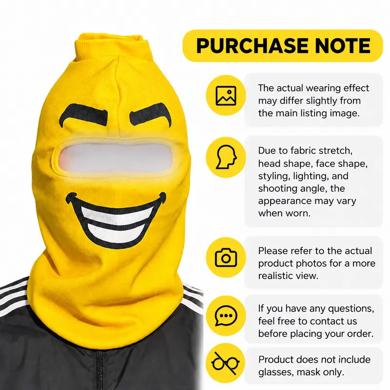 Funny ski mask purchase and fit note