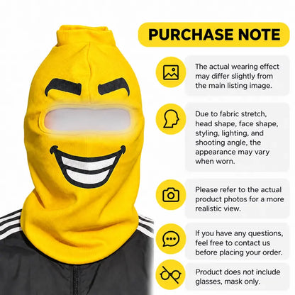 😆 Funny Smiley Ski Mask – Goggle-Friendly Winter Balaclava ❄️