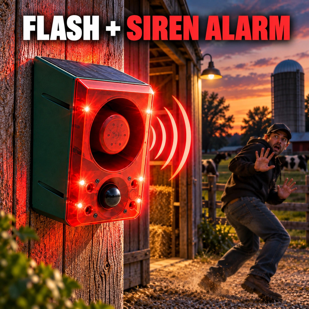 ☀️ Solar Motion Sensor Security Alarm – Wireless Outdoor Protection🚨