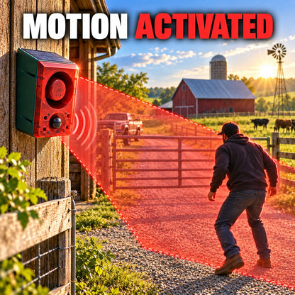 ☀️ Solar Motion Sensor Security Alarm – Wireless Outdoor Protection🚨