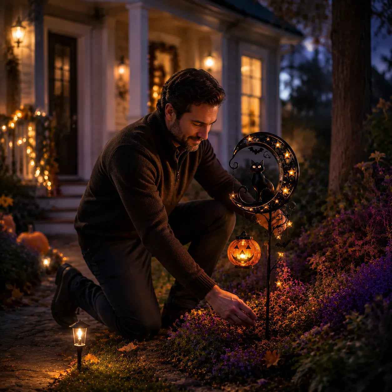 🌙 Today Only 49% OFF👻 Solar-Powered Black Cat Stake Light