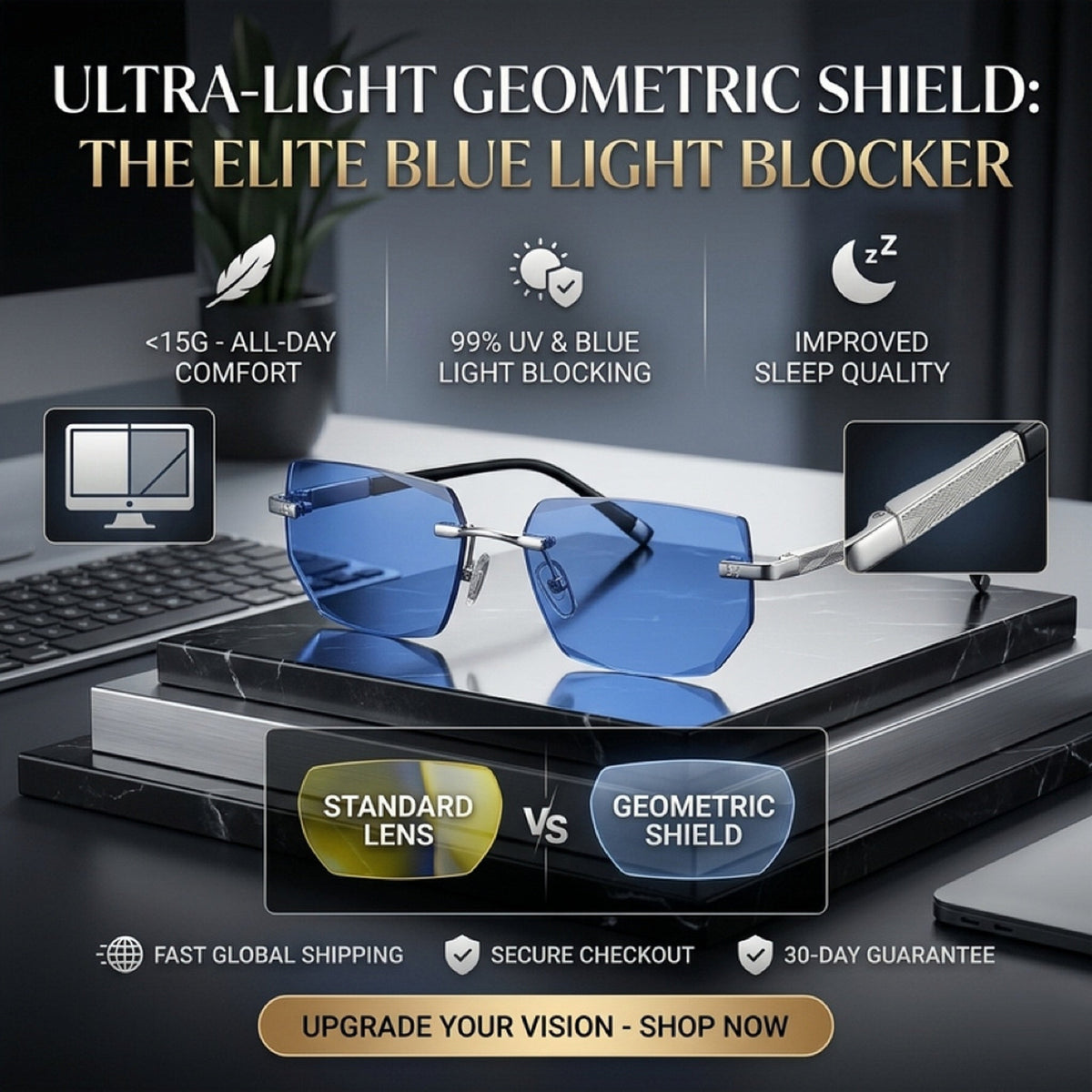 👓 Auto-Focus Adaptive Vision Glasses with UV & Blue-Light Protection ✨
