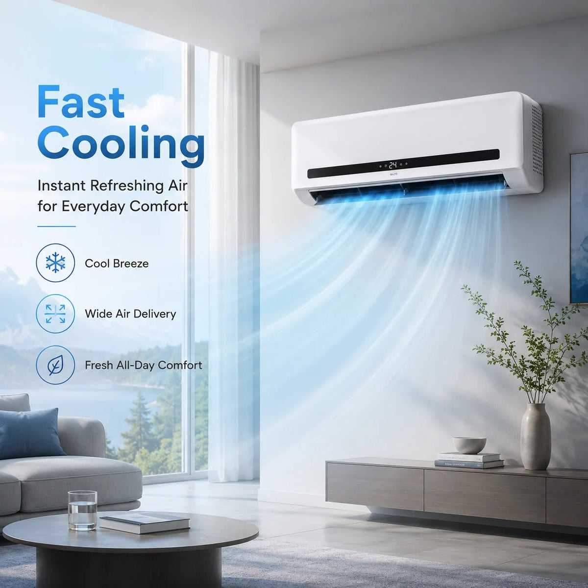 🔥 50% OFF – 2-in-1 Wall-Mounted Heater & Air Cooler