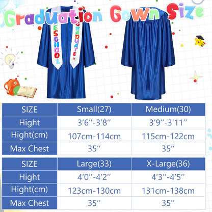 Kindergarten Graduation Outfit Class of 2026 Satin Graduation Cap