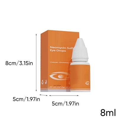 🐶🐱 Neomycin Pet Eye Drops – Vet-Grade Tear Stain Remover for Dogs & Cats ✨