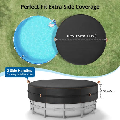 Round Pool Cover with Reflective Strips