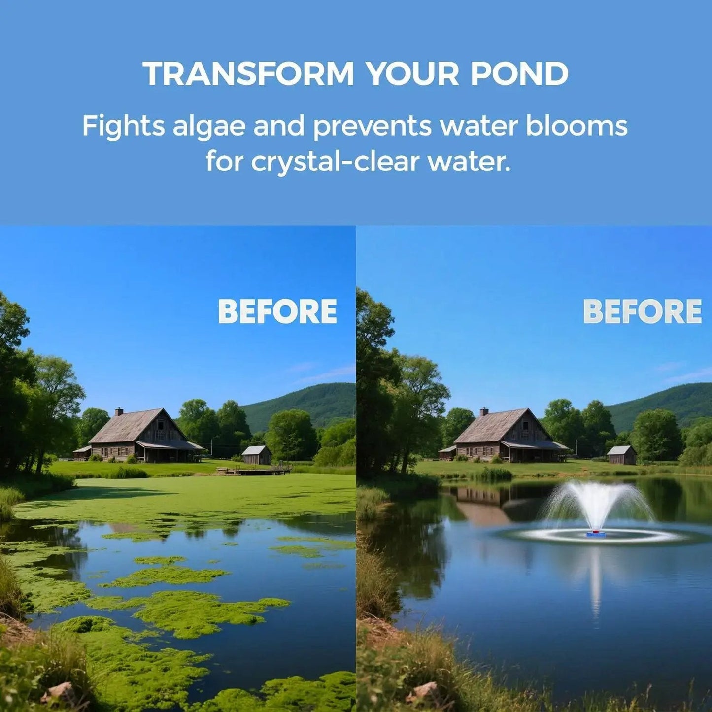 💧 1HP Pond Fountain Aerator – 15000 GPH Floating Lake Pump