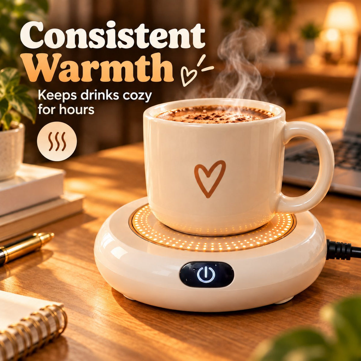 ☕ Smart Mug Warmer — Keep Your Coffee Warm & Your Moments Cozy ✨