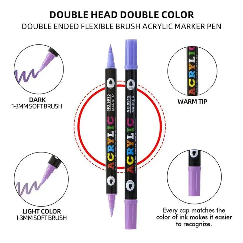 Dual Tip Acrylic Paint Pen Marke