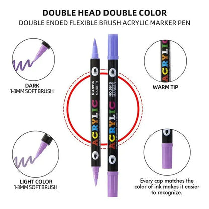 Dual Tip Acrylic Paint Pen Marke