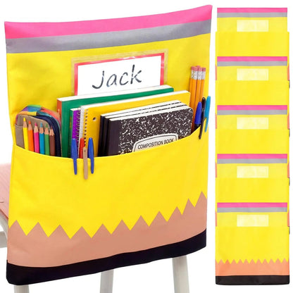 🎒 Classroom Chair Pocket Organizer – 17×19in Washable Seat Storage Pouch