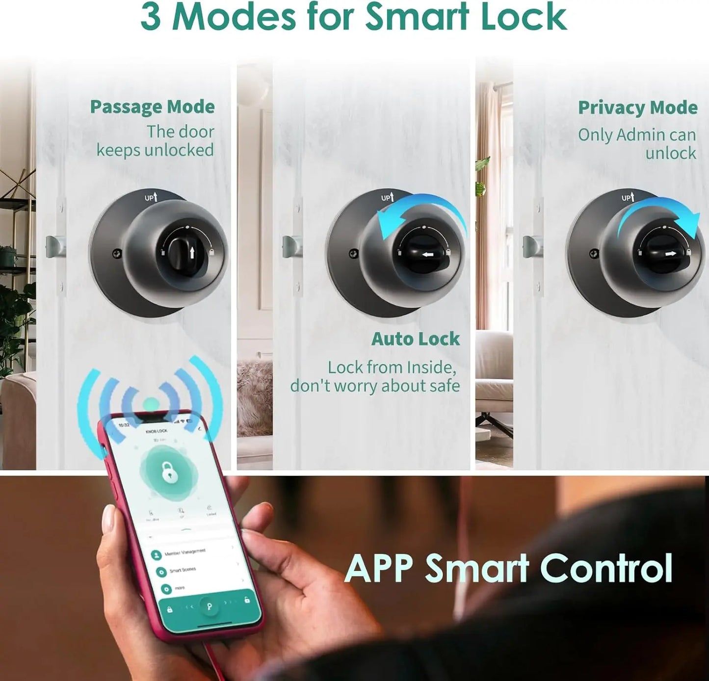 🔒✨Smart Biometric Door Lock, supports Fingerprint, Passcode & App Access🏡