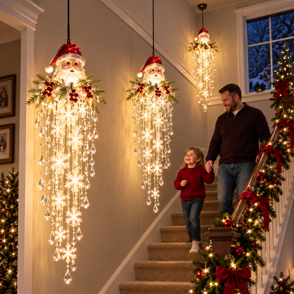 Crystal Cascade Christmas Light™ – Hanging Snowflake & Crystal LED Porch Décor ✨❄️