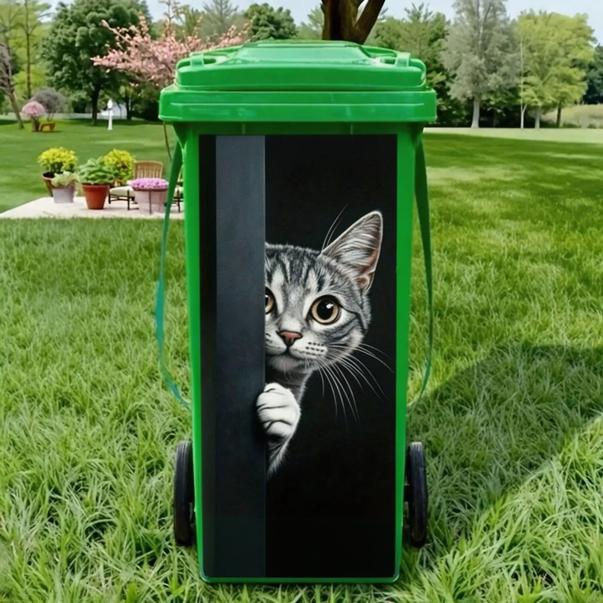 🐴3PCS Funny Horse and Donkey Wheelie Bin Stickers for Outdoor Décor