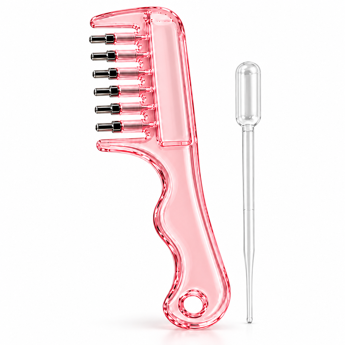 💧 2-in-1 Scalp Serum Applicator Comb – Refillable Root Applicator with Roller Massage