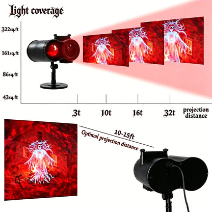 👻 Halloween Outdoor Projection Light – 10 Spooky Patterns For Instant Party Decor 🎃