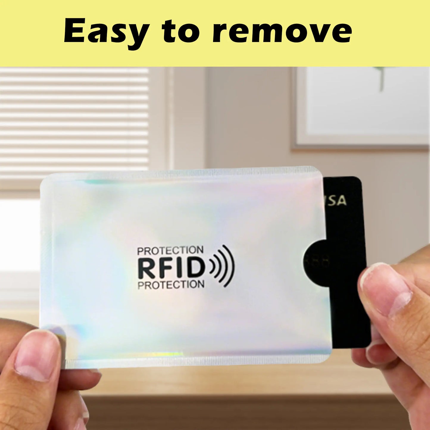 🛡️ RFID Blocking Card Sleeves 8-Pack – Slim Anti-Scan Card Protectors for Wallet Security