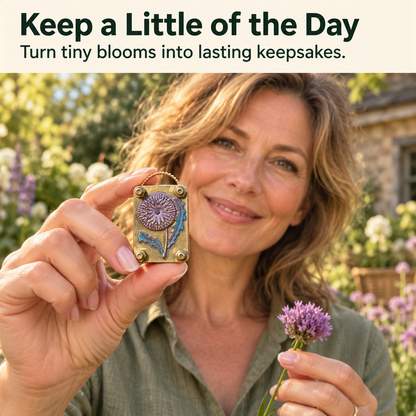 🌸 Mini Brass Flower Press – Pocket-Sized Botanical Keepsakes