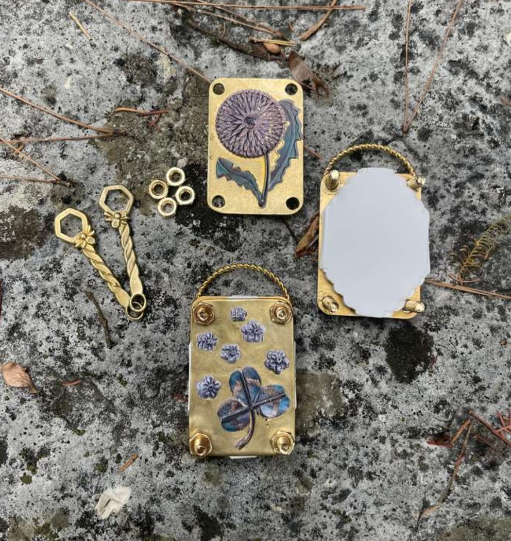 🌸 Mini Brass Flower Press — Pocket-Sized Botanical Keepsakes