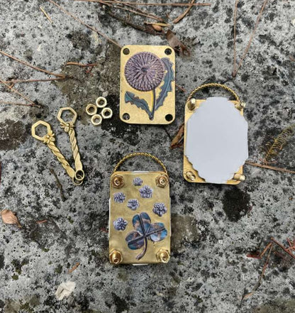 🌸 Mini Brass Flower Press — Pocket-Sized Botanical Keepsakes