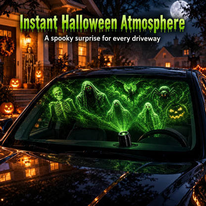 👻🚗Halloween USB Ghost Projector – 7 Spooky Slides & 360° Adjustable Light