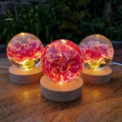 Eternal Flower Resin Lamp 🌸 Handcrafted Floral Night Light, Unique Home Decor & Meaningful Gift