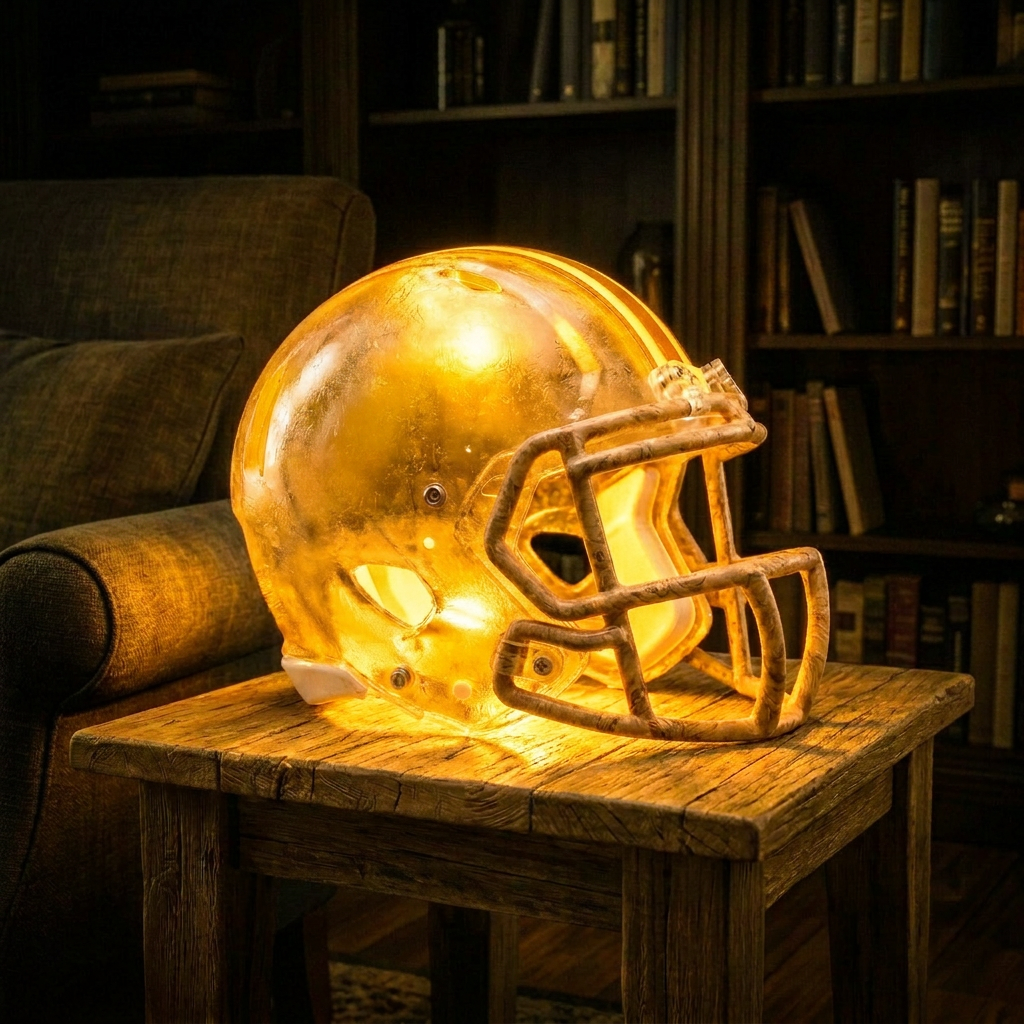 💡 Glowing Football Helmet Lamp – Pick Your Team Style