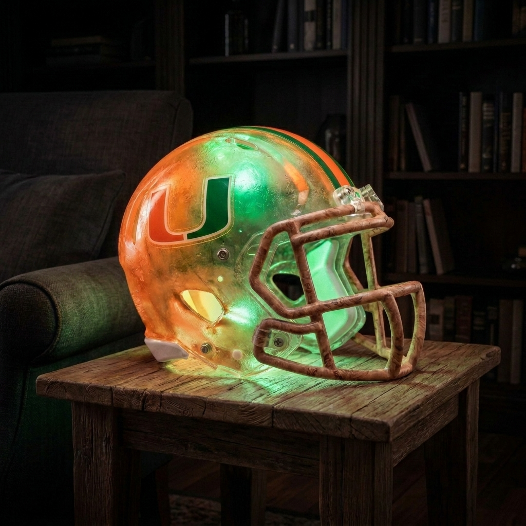 💡 Glowing Football Helmet Lamp – Pick Your Team Style