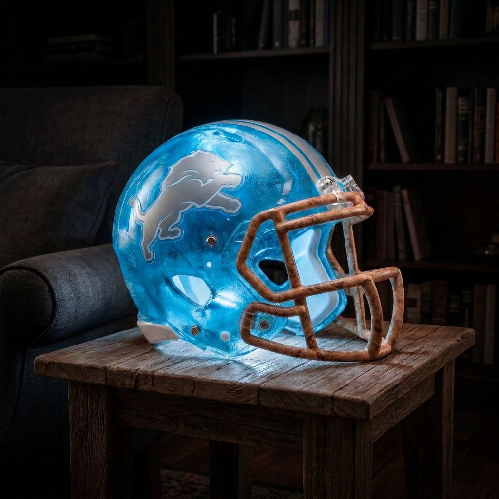 💡 Glowing Football Helmet Lamp – Pick Your Team Style